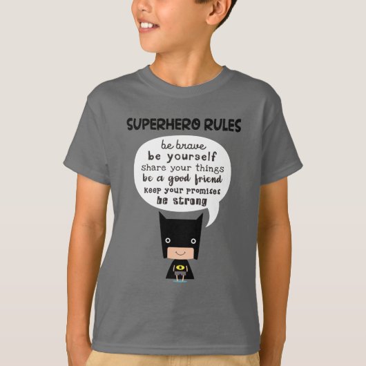 T-shirt Règles de super-héros (Devant)