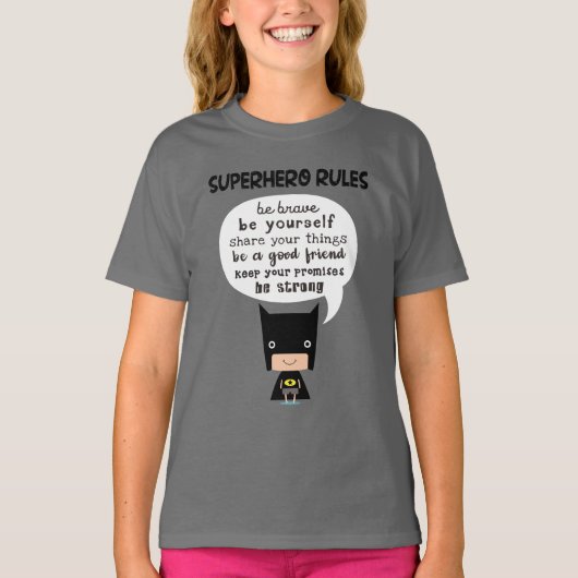 T-shirt Règles de super-héros (Devant)