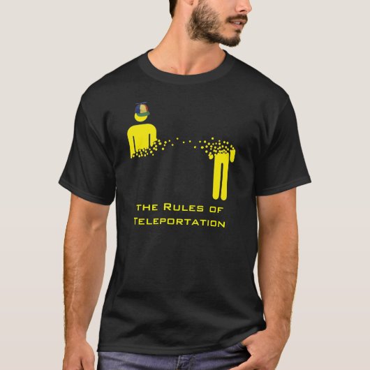 T-shirt Règles de téléportation sombres (Devant)