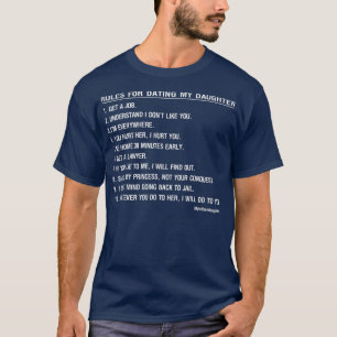 T-shirt Règles Drôle Pour Dater Ma Fille Pour Hommes Père