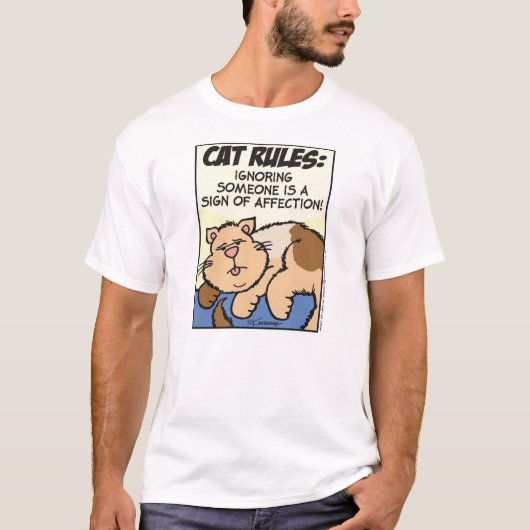 T-shirt Règles du chat : Ignorer Quelqu'Un... (Devant)