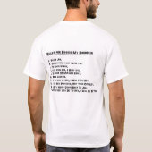 T-shirt Règles pour dater ma fille (Dos)