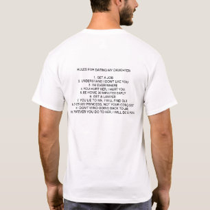 T-shirt Règles Pour Dîner Ma Fille