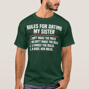 T-shirt Règles Pour Rencontrer Mes Soeurs Frères Frères Fr