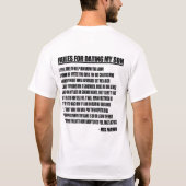 T-shirt Règles pour sortir avec mon fils (Dos)