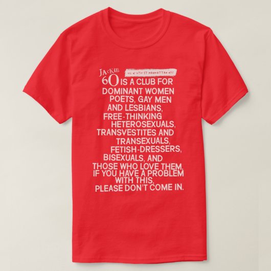 T-shirt RÈGLES RELATIVES AUX DÉFAITS 90s Gay Trans Nightcl (Design devant)
