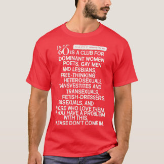 T-shirt RÈGLES RELATIVES AUX DÉFAITS 90s Gay Trans Nightcl
