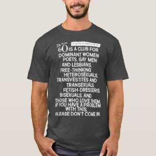 T-shirt RÈGLES RELATIVES AUX DÉFAITS 90s Gay Trans Nightcl