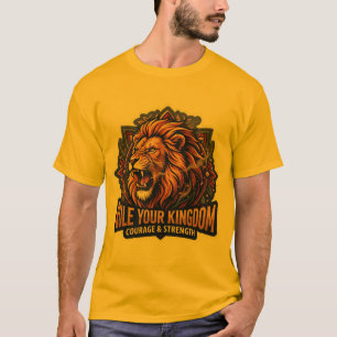 T-shirt Régnez sur votre royaume Lion – Courage & Force T-