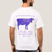 T-shirt Regrets pourpres de vache (Dos)