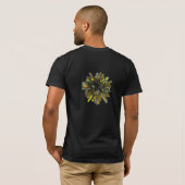 T-shirt *~* Reiki Gold Jaune Crysphère Hommes Noir (Dos entier)