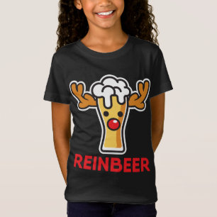 T-Shirt Rein-Beer Reindeer Drôle Noël Boire Cadeau