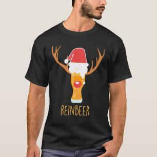 T-shirt Reinbeer Beer Glass Beer Reindeer Noël Vacances