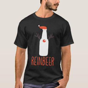 T-shirt Reinbeer Funny cadeau de Noël Santa Hat Antler