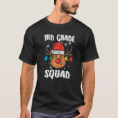 T-shirt Reindeer 1ère année Enseignant Squad Noël Jour de (Devant)