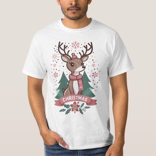 T-shirt Reindeer Boy, Joyeux Noël (Devant)