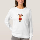 T-shirt Reindeer chante des cantiques de Noël (Devant)