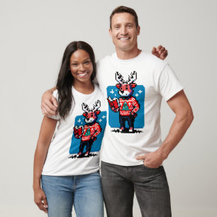 T-shirt Réindeer - Cosy Pixel Art Design de Noël