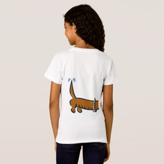 T-Shirt Reindeer Dachshund Joyeux Noël (Dos entier)