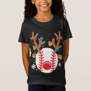 T-Shirt Reindeer de baseball drôle mignonne garçon Noël
