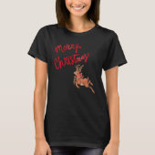 T-shirt Reindeer de Noël Joyeux Noël Mignonne pour les fem (Devant)