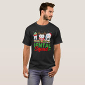 T-shirt Reindeer Elf Santa Hat Teeth Dental Squad Dentist  (Devant entier)