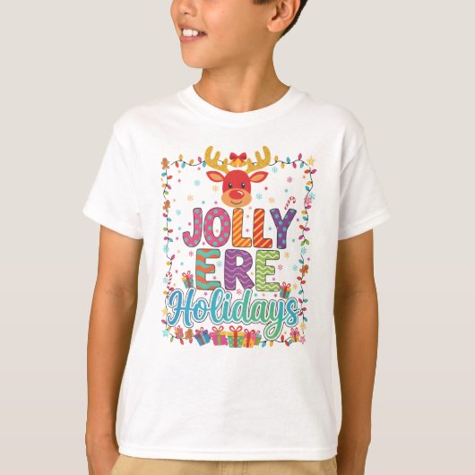 T-shirt "Reindeer Glow & Holiday Flow" (Devant)