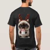 T-shirt Reindeer Kitten with Hot Cocoa (Dos)