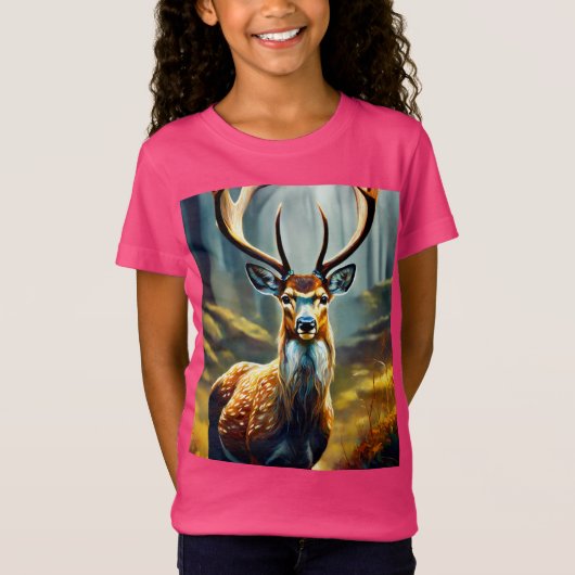 T-Shirt "Reindeer Magic : Style de jeu pour petites étoile (Devant)