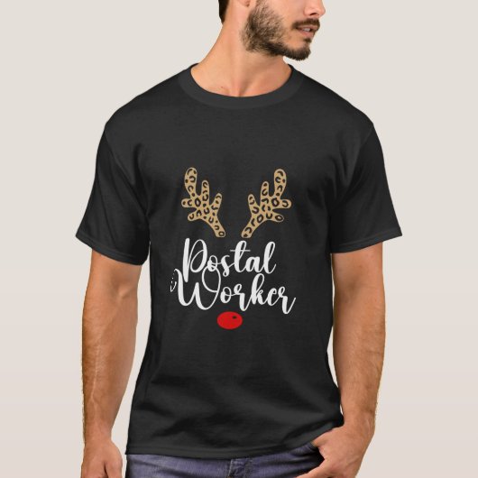T-shirt Reindeer Potier Rouge Nez Drôle Noël Gi (Devant)