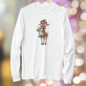 T-shirt Reindeer Rider Christmas Elf Drôle féminin