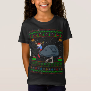 T-Shirt Reindeer Santa Hat Correspondant Grosse Chrétienté