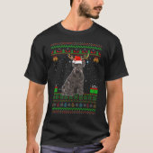 T-shirt Reindeer Santa Hat Correspondant Schnauzer géant m (Devant)