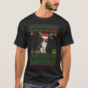 T-shirt Reindeer Santa Hat Correspondant Vilain Collie Noë