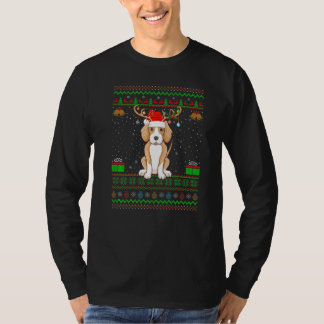 T-shirt Reindeer Santa Hat Correspondre Foxhound laid Chri