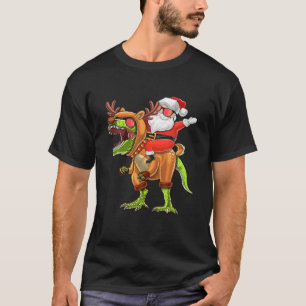T-shirt Reindeer T Rex Dinosaur Père Noël Costume de No