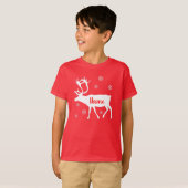 T-shirt Reindeer Votre Nom Chemise de Noël (Devant entier)