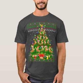 T-shirt Reindeer Xmas Lighting Tree Santa Reindeer Ugly Ch