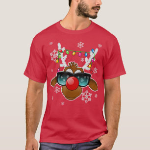 T-shirt Reindeer Xmas Lunettes de soleil Famille Merry Chr