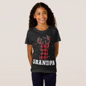 T-Shirt Reinder de Noël Plaid Family Correspondant Pyjama  (Devant entier)