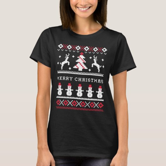 T-shirt Reinder doux de Noël / Snowman (Devant)