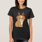 T-shirt Reindoodle Christmas Reindeer Doodle Chien (Devant)