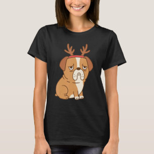 T-shirt Reindoodle Christmas Reindeer Doodle Chien