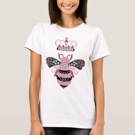 T-shirt Reine Abeille Avec Couronne (Devant)