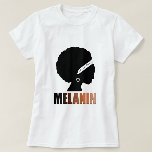 T-shirt Reine africaine Melanin (Design devant)