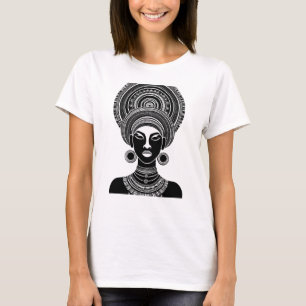 T-shirt Reine africaine Tribal – Mode ethnique audacieuse