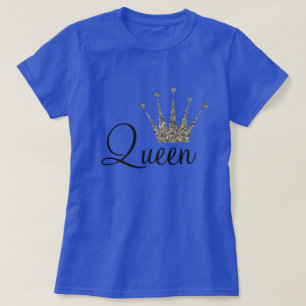 T-shirt Reine argentée de parties scintillantes