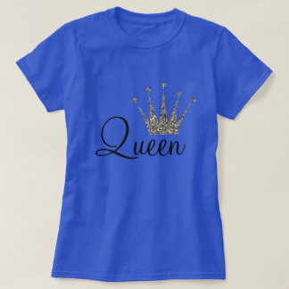 T-shirt Reine argentée de parties scintillantes