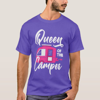 T-shirt Reine campeuse femmes filles camping drôle