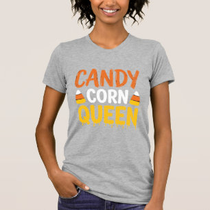 T-shirt Reine Candy Corn Graphique Halloween_1